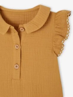 Combinaison Bébé En Gaze De Coton - Caramel -Vertbaudet Soldes Boutique combinaison bebe en gaze de coton 32