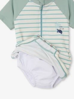 Combinaison Bébé Garçon - Vert Sauge -Vertbaudet Soldes Boutique combinaison bebe garcon 5