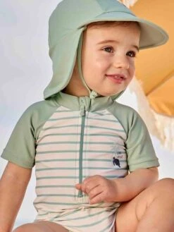 Combinaison Bébé Garçon - Vert Sauge -Vertbaudet Soldes Boutique combinaison bebe garcon 6
