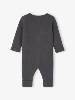 Combinaison En Côtes Bébé Manches Longues - Gris Chiné -Vertbaudet Soldes Boutique combinaison en cotes bebe manches longues 14