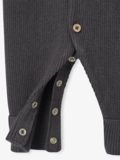 Combinaison En Côtes Bébé Manches Longues - Gris Chiné -Vertbaudet Soldes Boutique combinaison en cotes bebe manches longues 16