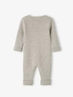 Combinaison En Côtes Bébé Manches Longues - Gris Chiné -Vertbaudet Soldes Boutique combinaison en cotes bebe manches longues 23