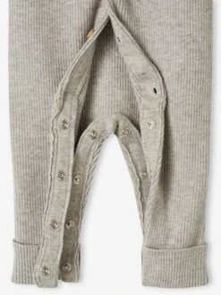 Combinaison En Côtes Bébé Manches Longues - Gris Chiné -Vertbaudet Soldes Boutique combinaison en cotes bebe manches longues 25