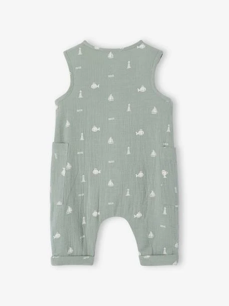 Combinaison En Gaze De Coton Naissance - Beige Clair Imprime 11 Combinaison En Gaze De Coton Naissance - Beige Clair Imprime – Image 11