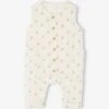 Combinaison En Gaze De Coton Naissance - Beige Clair Imprime -Vertbaudet Soldes Boutique combinaison en gaze de coton naissance