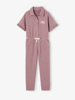 Combinaison En Molleton Fille Manches Courtes - Mauve 10 Combinaison En Molleton Fille Manches Courtes - Mauve -Vertbaudet Soldes Boutique combinaison en molleton fille manches courtes 2