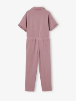 Combinaison En Molleton Fille Manches Courtes - Mauve 11 Combinaison En Molleton Fille Manches Courtes - Mauve -Vertbaudet Soldes Boutique combinaison en molleton fille manches courtes 3