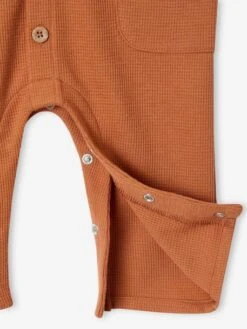 Combinaison En Nid D'abeille Bébé - Rouille -Vertbaudet Soldes Boutique combinaison en nid dabeille bebe 4