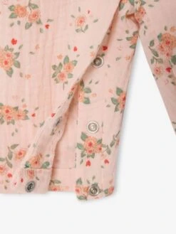 Combinaison Large En Gaze De Coton Bébé - Rose Pâle -Vertbaudet Soldes Boutique combinaison large en gaze de coton bebe 3