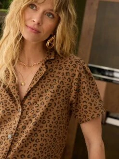 Combinaison Large Grossesse Et Allaitement Léopard - Beige -Vertbaudet Soldes Boutique combinaison large grossesse et allaitement leopard 5