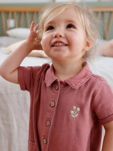 Combinaison Manches Courtes Bébé - Bois De Rose 6 Combinaison Manches Courtes Bébé - Bois De Rose – Image 6