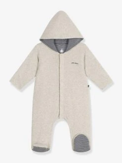 PETIT BATEAU Combinaison Ouatinée Bébé à Capuche En Coton - écru -Vertbaudet Soldes Boutique combinaison ouatinee bebe a capuche en coton 1