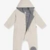 PETIT BATEAU Combinaison Ouatinée Bébé à Capuche En Coton - écru -Vertbaudet Soldes Boutique combinaison ouatinee bebe a capuche en coton