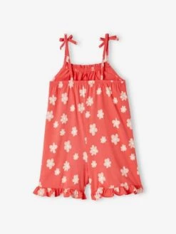Combishort à Volants Fille - Blanc Imprimé -Vertbaudet Soldes Boutique combishort a volants fille 10