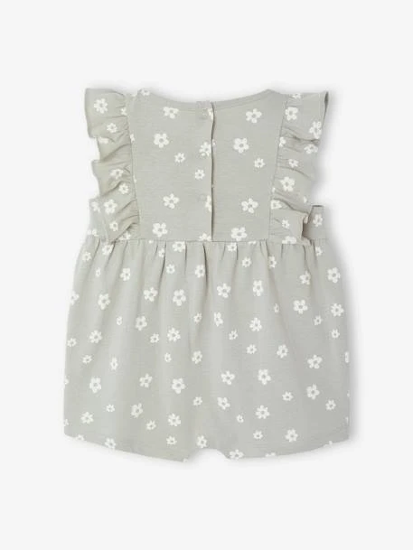 Combishort Bébé Basics Manches Volantées - Rose 7 Combishort Bébé Basics Manches Volantées - Rose – Image 7