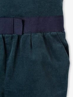Combishort Bébé En Velours Lisse - Vert émeraude -Vertbaudet Soldes Boutique combishort bebe en velours lisse 2