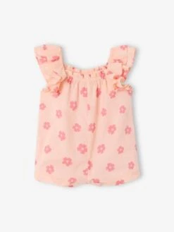 Combishort Bébé En Voile De Coton - Rose Pâle 6 Combishort Bébé En Voile De Coton - Rose Pâle -Vertbaudet Soldes Boutique combishort bebe en voile de coton 1