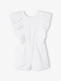 Combishort En Broderie Anglaise Cérémonie Fille - écru