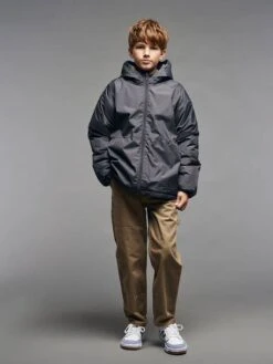 Coupe-vent Garçon Doublé Sherpa - Anthracite