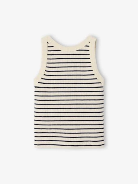 Débardeur En Côtes Fille - Rose Bonbon 3 Débardeur En Côtes Fille - Rose Bonbon – Image 3