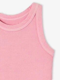 Débardeur En Côtes Fille - Rose Bonbon 20 Débardeur En Côtes Fille - Rose Bonbon -Vertbaudet Soldes Boutique debardeur en cotes fille 20