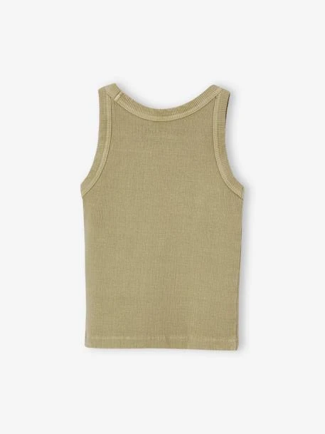 Débardeur En Côtes Fille - Rose Bonbon 11 Débardeur En Côtes Fille - Rose Bonbon – Image 11