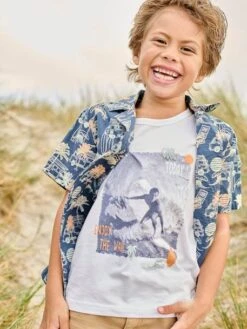 Débardeur Photoprint Surf Garçon - Blanc