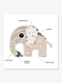 Done By Deer Doudou Attache-sucette Elphee - Sable -Vertbaudet Soldes Boutique doudou attache sucette elphee 5
