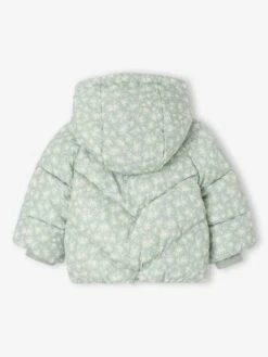 Doudoune Bébé Imprimée à Capuche - Vert Sauge 4 Doudoune Bébé Imprimée à Capuche - Vert Sauge -Vertbaudet Soldes Boutique doudoune bebe imprimee a capuche 1
