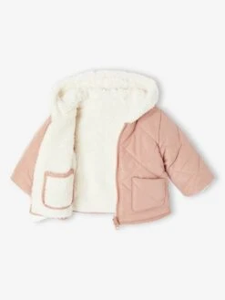 Doudoune Bébé Réversible - Vieux Rose -Vertbaudet Soldes Boutique doudoune bebe reversible 1