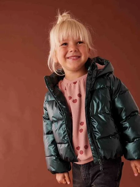 Doudoune Courte Effet Nacré Fille Doublée Maille Polaire - écru 13 Doudoune Courte Effet Nacré Fille Doublée Maille Polaire - écru – Image 13