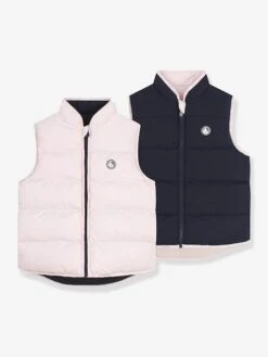 PETIT BATEAU Doudoune Enfant Sans Manche Réversible Bicolore - Rose