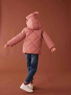Doudoune Fille à Capuche Doublée Sherpa - Vert -Vertbaudet Soldes Boutique doudoune fille a capuche doublee sherpa 8