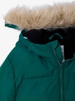 Doudoune Garçon à Capuche Doublée Polaire Avec Moufles Ou Gants - Ambre -Vertbaudet Soldes Boutique doudoune garcon a capuche doublee polaire avec moufles ou gants 15