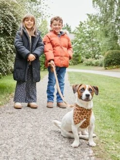 Doudoune Garçon à Capuche Doublée Polaire Avec Moufles Ou Gants - Ambre