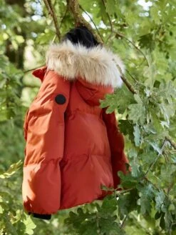 Doudoune Garçon à Capuche Doublée Polaire Avec Moufles Ou Gants - Ambre -Vertbaudet Soldes Boutique doudoune garcon a capuche doublee polaire avec moufles ou gants 6