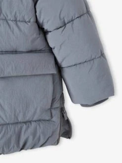 Doudoune Garçon Longue Doublée Sherpa - Bleu Glacier -Vertbaudet Soldes Boutique doudoune garcon longue doublee sherpa 4