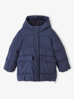 Doudoune Garçon Longue Doublée Sherpa - Bleu Glacier -Vertbaudet Soldes Boutique doudoune garcon longue doublee sherpa 8