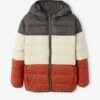 Doudoune Légère Réversible Garçon - Colorblock Anthracite -Vertbaudet Soldes Boutique doudoune legere reversible garcon