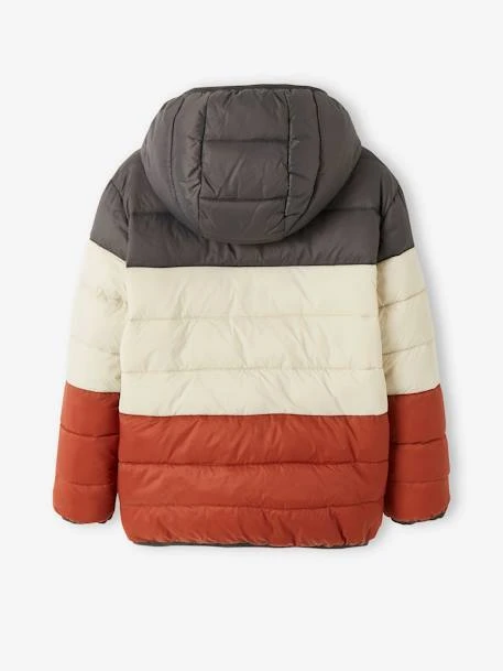 Doudoune Légère Réversible Garçon - Colorblock Anthracite 3 Doudoune Légère Réversible Garçon - Colorblock Anthracite – Image 3
