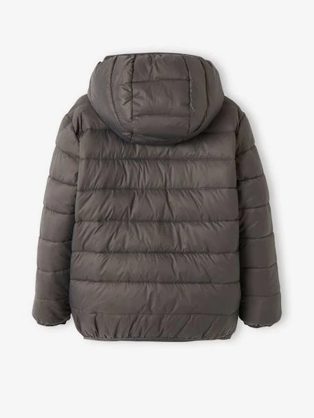 Doudoune Légère Réversible Garçon - Colorblock Anthracite 4 Doudoune Légère Réversible Garçon - Colorblock Anthracite – Image 4