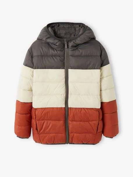 Doudoune Légère Réversible Garçon - Colorblock Anthracite 1 Doudoune Légère Réversible Garçon - Colorblock Anthracite