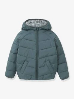 Cyrillus Doudoune Réversible Fille - Vert