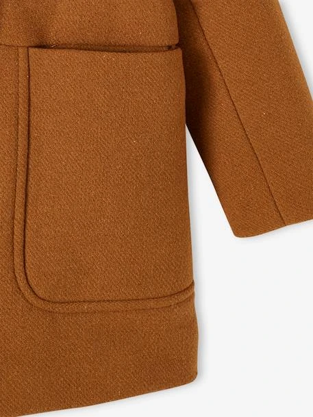 Duffle-coat à Capuche Fille Drap De Laine - Vert De Gris 17 Duffle-coat à Capuche Fille Drap De Laine - Vert De Gris – Image 17