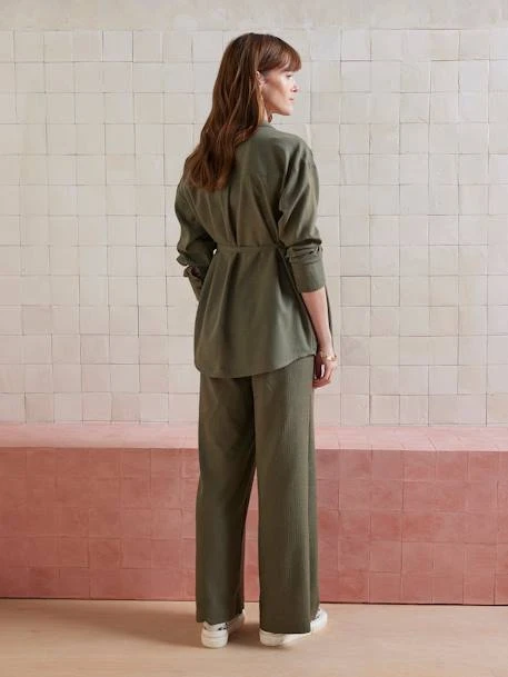 Ensemble 2 Pièces Homewear Grossesse Et Allaitement - Olive 3 Ensemble 2 Pièces Homewear Grossesse Et Allaitement - Olive – Image 3