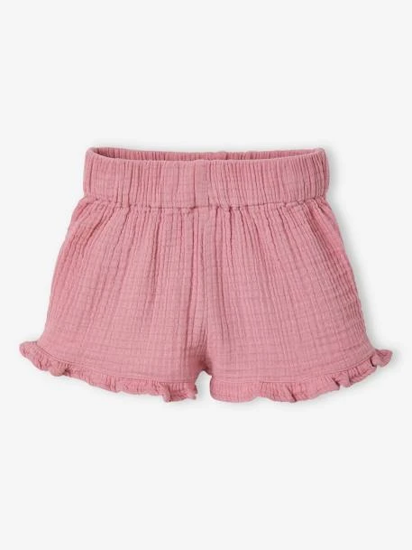 Ensemble 3 Pièces Bébé Blouse Brodée, Short En Gaze De Coton Et Son Bandeau Assorti - Rose 3 Ensemble 3 Pièces Bébé Blouse Brodée, Short En Gaze De Coton Et Son Bandeau Assorti - Rose – Image 3