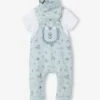 Ensemble 3 Pièces Naissance Salopette + Body + Foulard - Vert -Vertbaudet Soldes Boutique ensemble 3 pieces naissance salopette body foulard