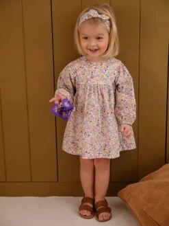 Ensemble Bébé Robe + Bandeau - Multicolore