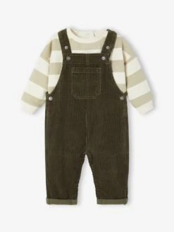 Ensemble Bébé Sweat-shirt + Salopette - Kaki