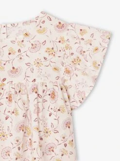 Ensemble Blouse Imprimée Et Short En Gaze De Coton Fille - Jaune Pastel -Vertbaudet Soldes Boutique ensemble blouse imprimee et short en gaze de coton fille 24